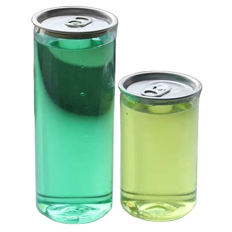 2023 New Arrival Easy Open Can For Soft Drink Juice Soda Coffee 500 ML Clear Plastic Bottle