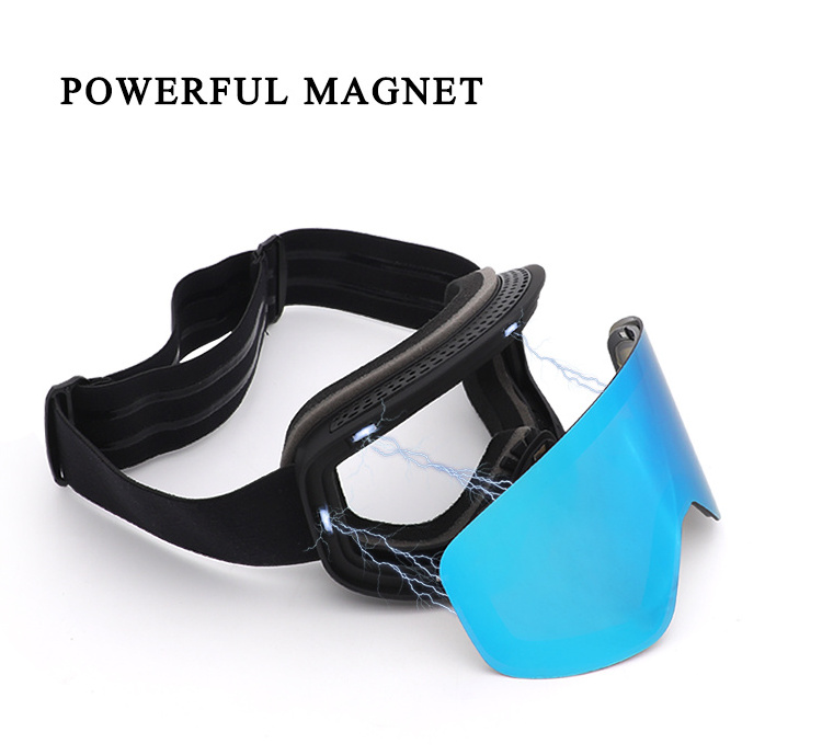 2023 Custom Pink mirror unisex snowboard mask sunglasses sports goggles magnetic anti fog wholesale ski goggles