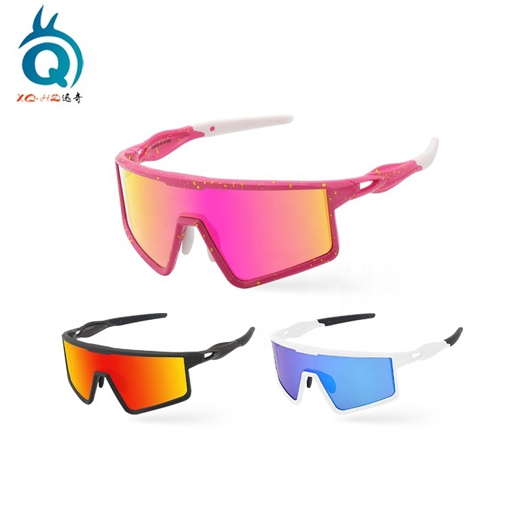 Custom UV 400 mirror running golf outdoor daily used cycling sport sunglasses blue lens glasses cricket sunglasses for man