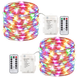 5M 10M Waterproof Remote Control Fairy Lights Battery Operated 8 Mode Timer String Copper Wire LED String Light