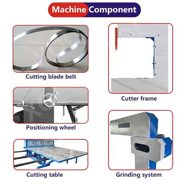 Manual straight knife blade sponge  rubber Polyurethane Foam Vertical Cutting Machine Price