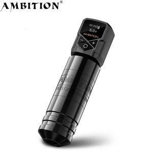 Ambition Torped Powerful Brushless Motor 4.0-4.5-5.0mm Stroke Rotary Tattoo Pen Machine Kit with Kuark RCA Battery