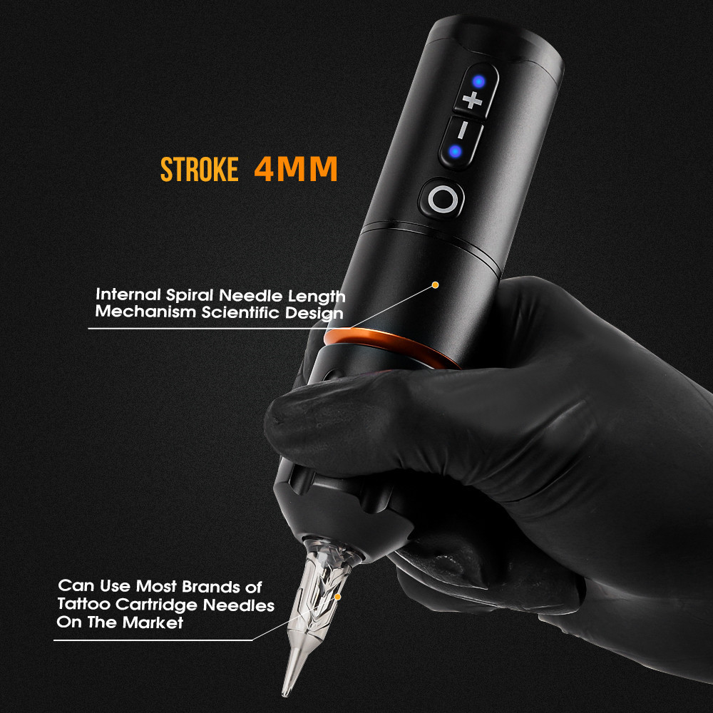 Ambition Typhoon Wireless Battery Tattoo Pen Digital Display Permanent Makeup Rotary Tattoo Machine For Body Art