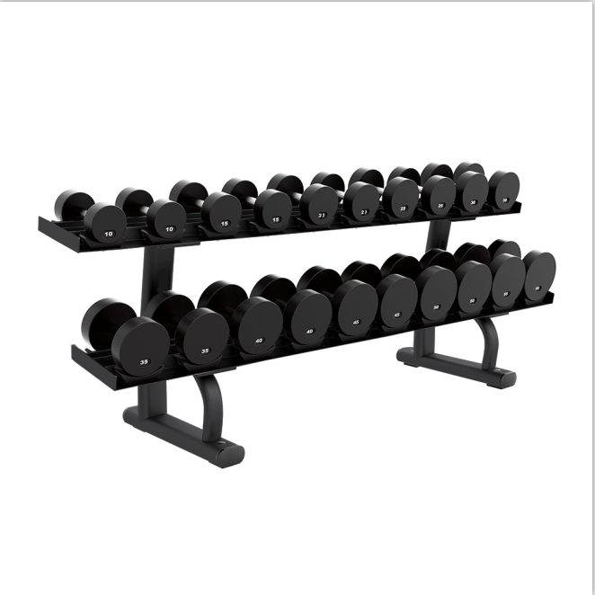 Commercial Wholesale Gym Fitness Equipment All In One Gym Strength Exercise Sports Machines Steel 2 Tier Dumbbell Rack