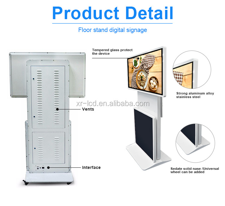 43Inch Advertising Digital Signage Player Lcd Rotating Ad Display