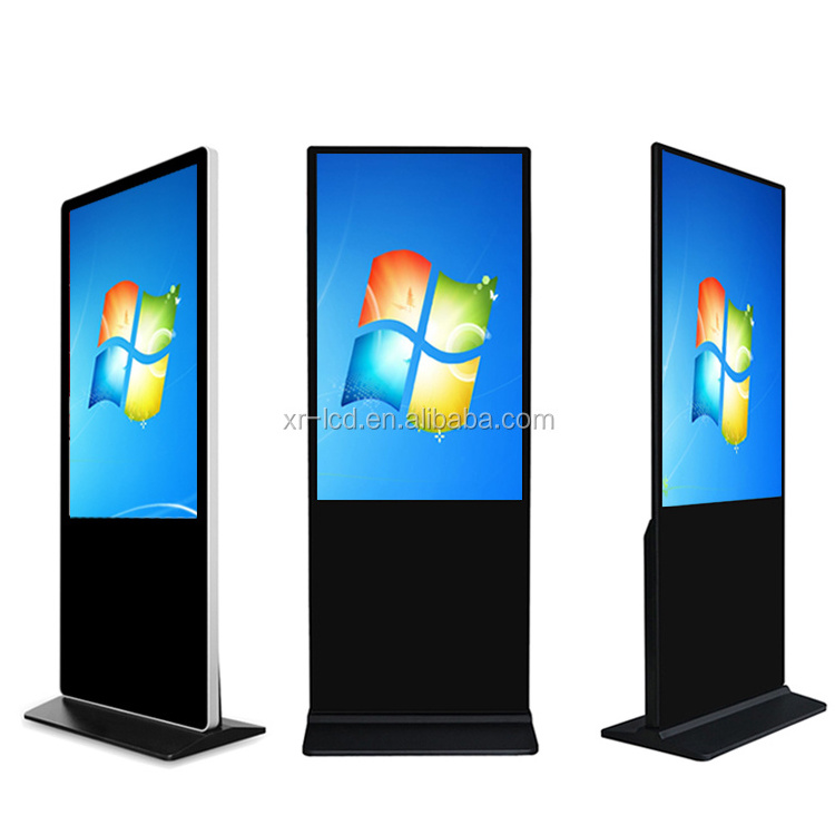 43 49 55 Inch Indoor Floor Standing Digital Signage Touch Screen Totem Lcd Advertising Kiosk Vertical Player Display