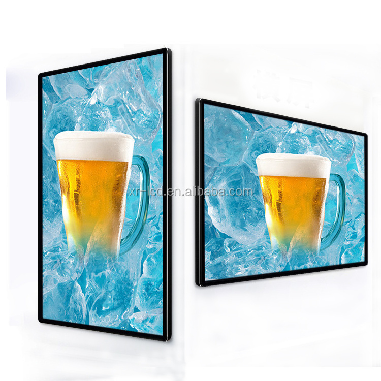 65 inch wall mount digital signage wall hanging advertising digital screen restaurant lcd digital menu board