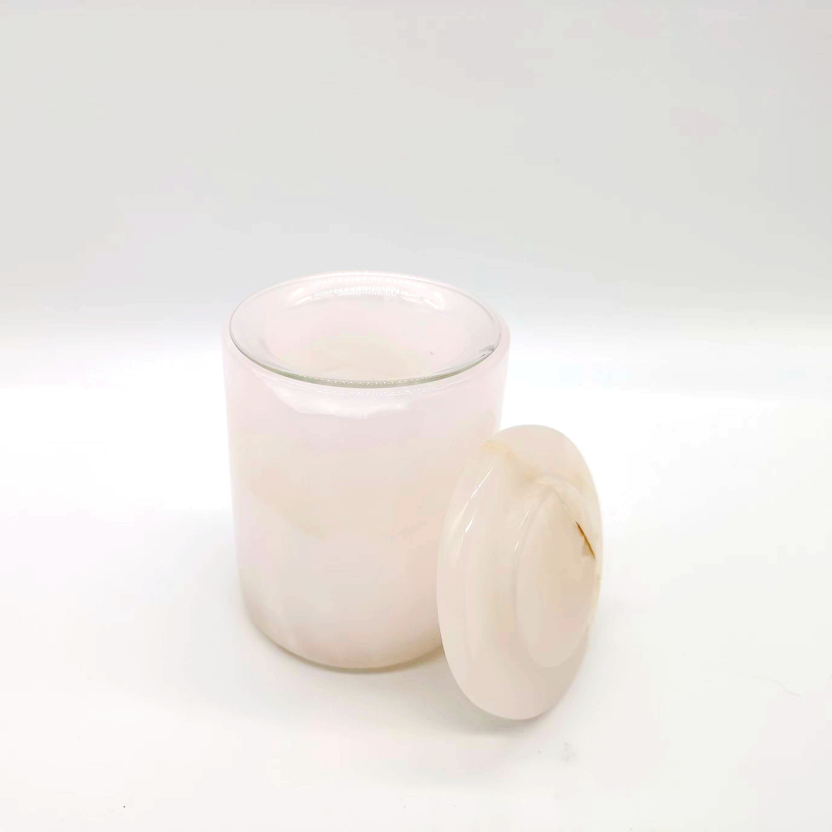 Unique Candle Jars Natural Marble Polished Onyx Candle Jar Jade Candlestick Onice Candle Holders Vase for home decor wedding