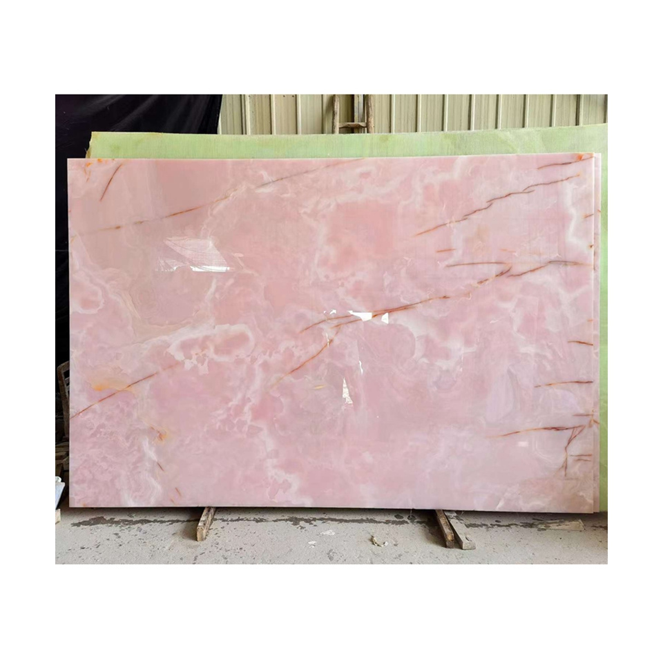 Pink Rose Quartz Stone Countertops for Kitchen