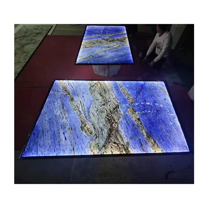 Photoelectric Luxury Stone Agate Led Light Marble Stone For Furniture Table Backlit Slabs Tiles