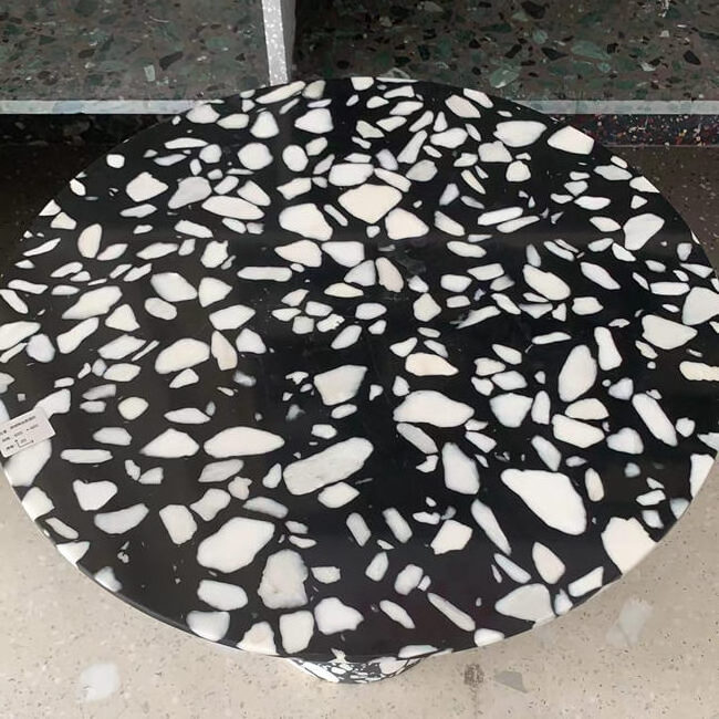 Artificial Terrazzo Stone Coffee Table Top Side Table