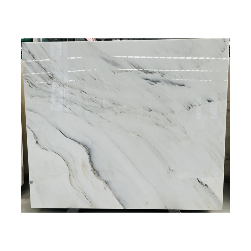 China Swan White Calacatta Marble Gold Veins Polished Slabs