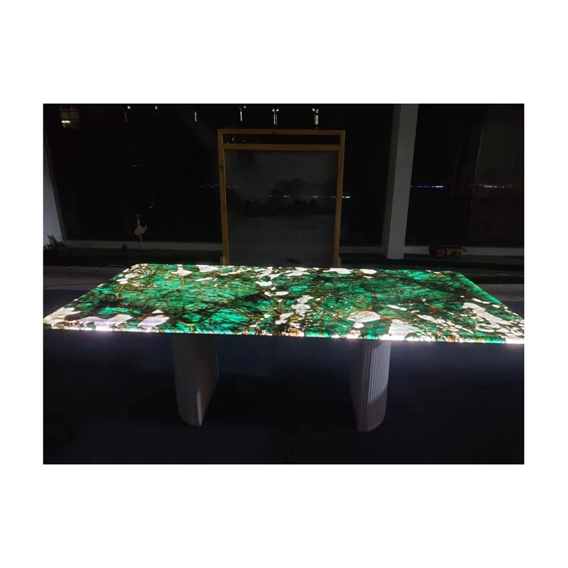 Photoelectric Luxury Stone Agate Led Light Marble Stone For Furniture Table Backlit Slabs Tiles