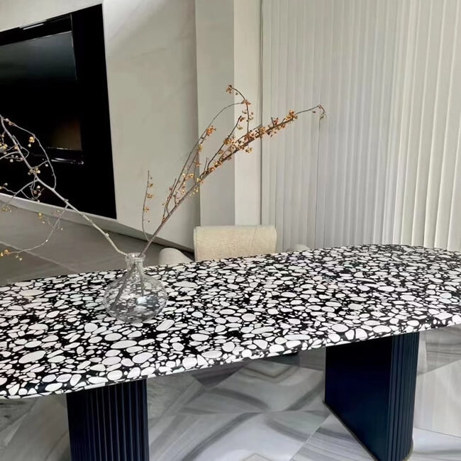 Artificial Terrazzo Stone Coffee Table Top Side Table