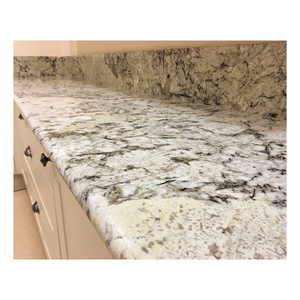 wholesale prefabricated 3cm White granite pre cut kitchen countertop slabs and worktops prefab