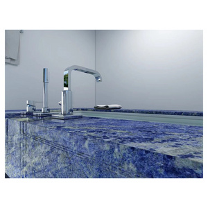 Luxury Gemstone Blue  Marble Vanity Countertop