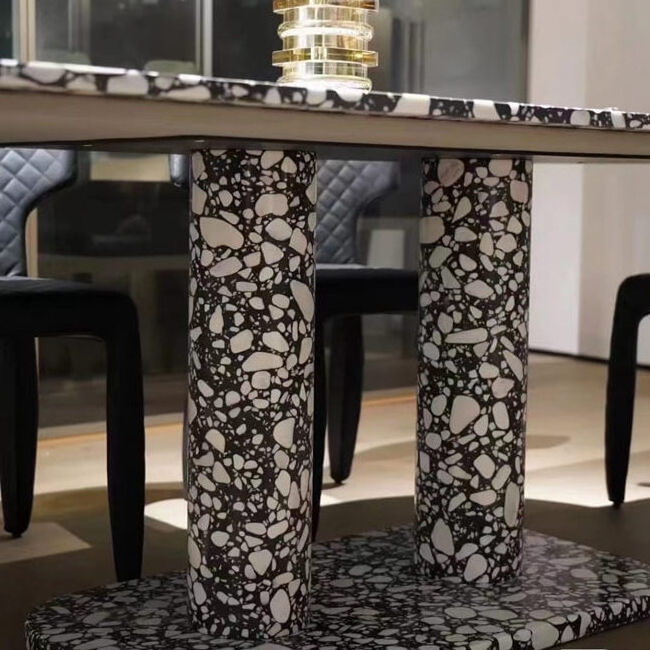 Artificial Terrazzo Stone Coffee Table Top Side Table