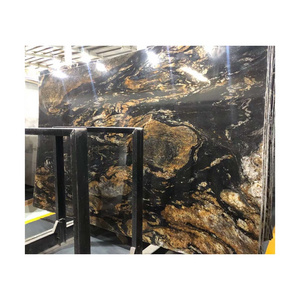 Brazil Cosmic Black Gold Granite Polished