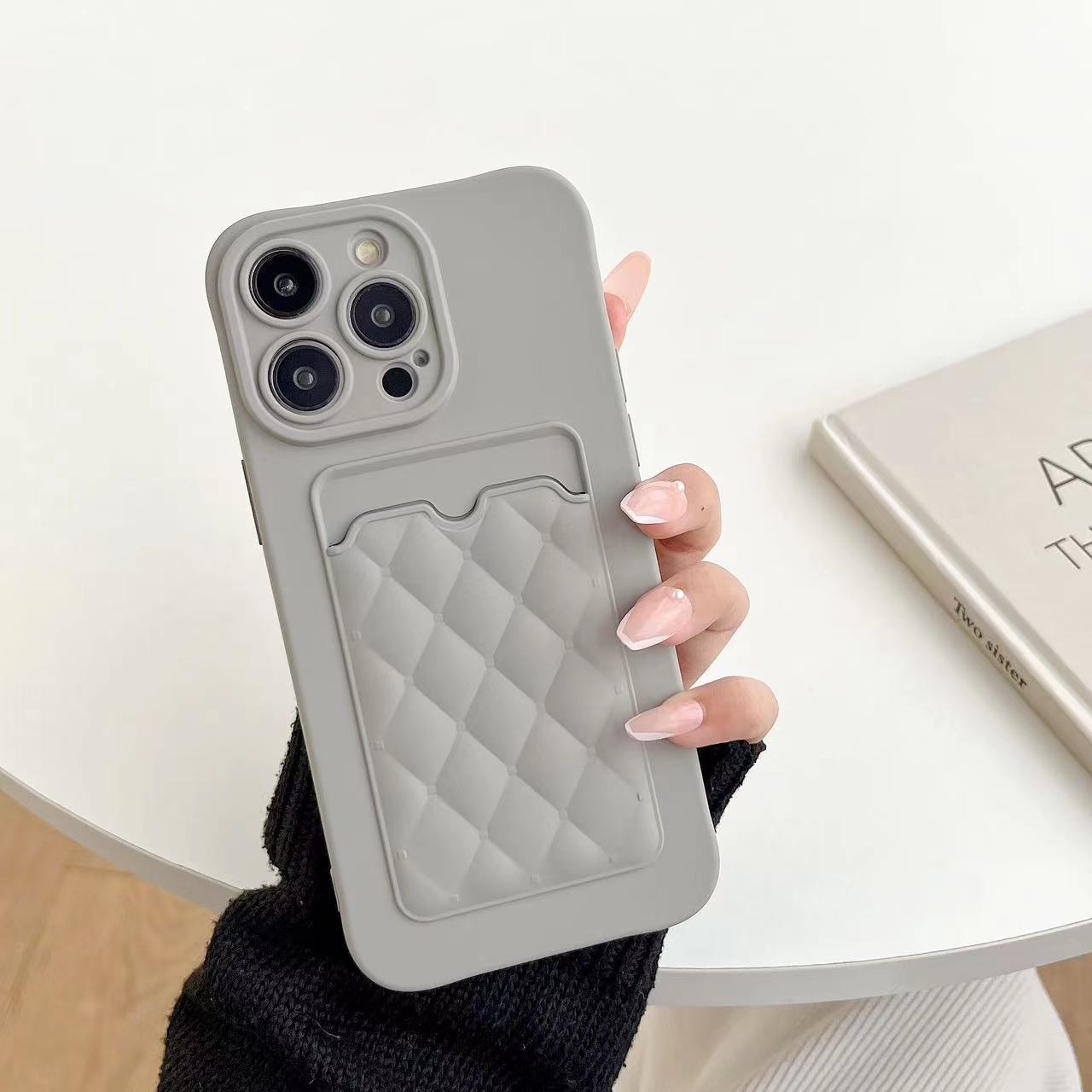 Luxury Plaid Lattice Card Slot Holder Wallet Phone Case For iPhone14 13 12 11 Pro Max 7 8 Plus Shockproof Protective Cover