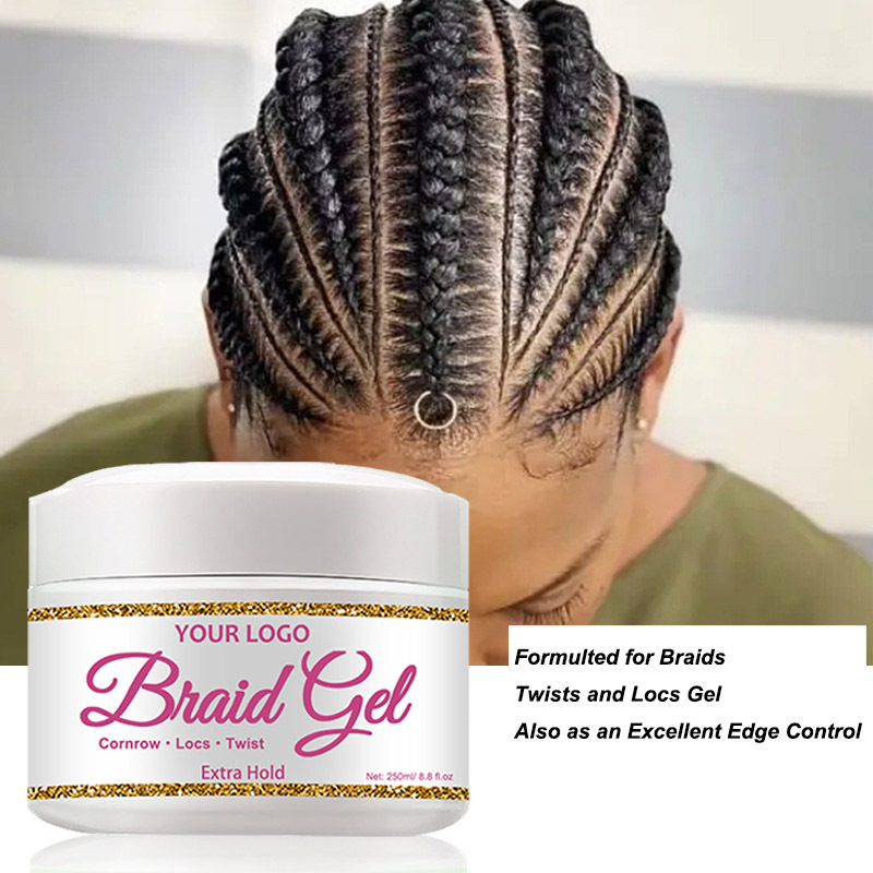 Braiding Gel Private Label with Low MOQ Loc N Twist Braid Gel High Quality All Day Locks Braid Gel Extreme Hold