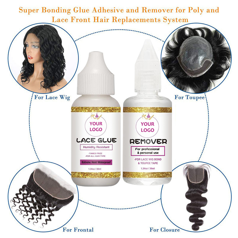 Human Hair Wig Install Kit Super Waterproof Lace Glue Long Lasting Edge Control Lace Tint Spray Melting Spray Wig Install Box