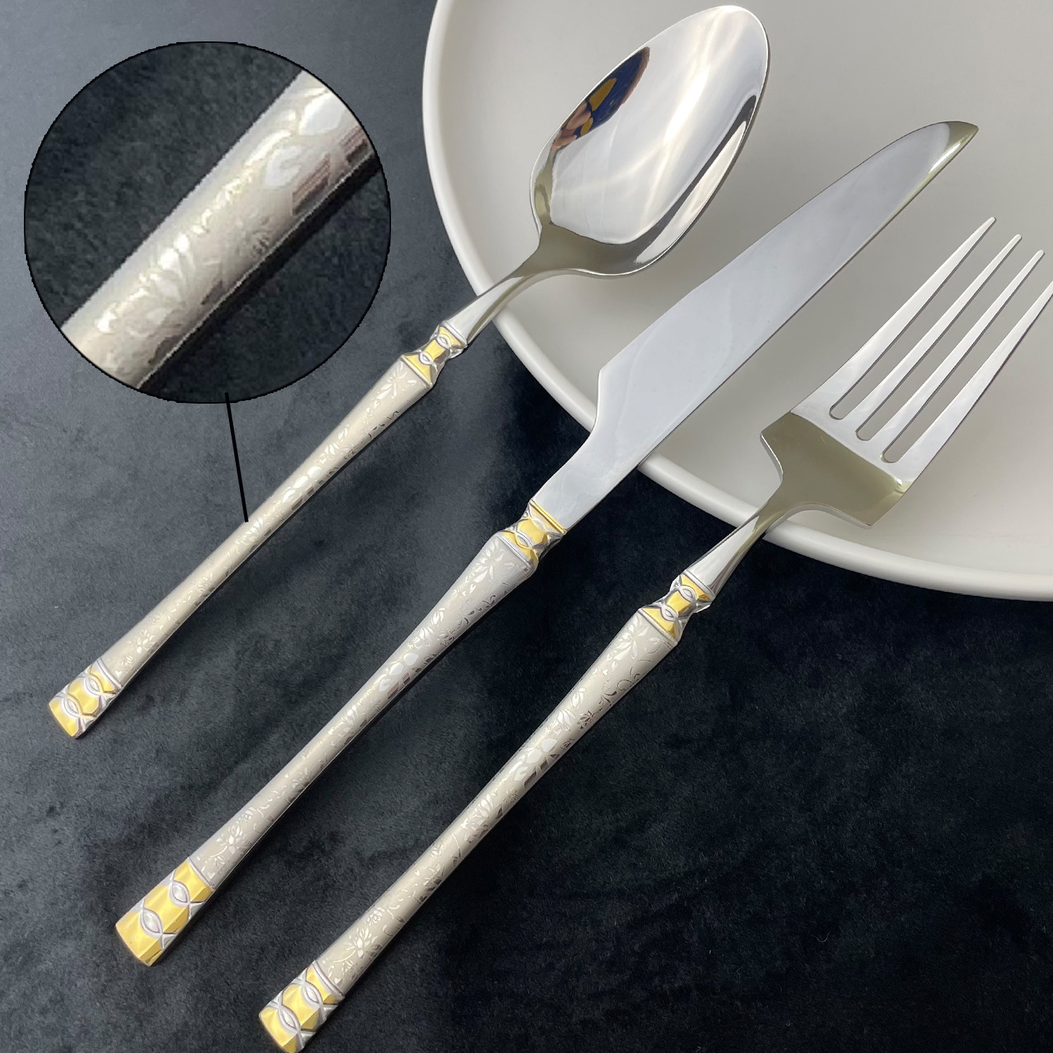 New Design Factory Price PVD Golden Fork Knife And Spoon Set Stainless Steel Cutlery