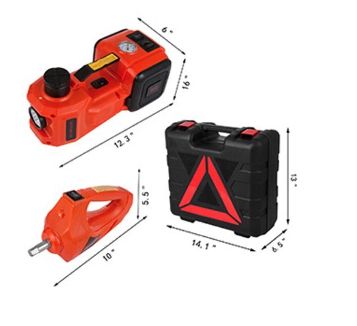 3/5 Ton Electric Hydraulic Jack with Tire Inflator Pump and Electric Wrench