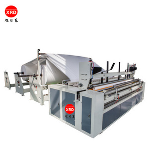 1800mm jumbo roll full automatic toilet paper embossing rewinder cutting converting machine