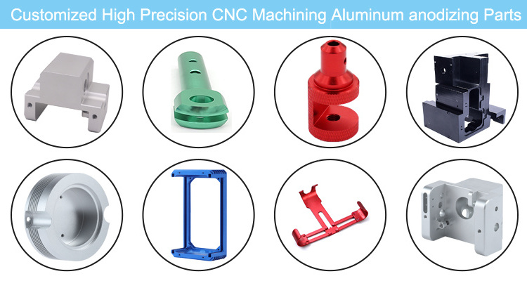 OEM Factory High Precision Aluminium cnc Milling Machining Parts  Anodizing Green Blue cnc Machining Fabrication