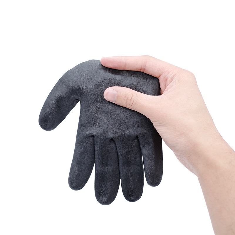 High Quality 13G Black Foam Nitrile Wrist Coated Work Gloves Nitrile Foam Super Flex Micro Foam Nitrile Gloves