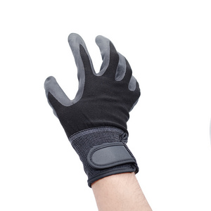 High Quality 13G Black Foam Nitrile Wrist Coated Work Gloves Nitrile Foam Super Flex Micro Foam Nitrile Gloves