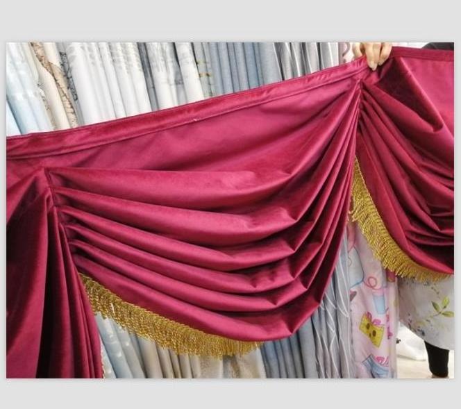 Soft fabric theater drapes and stage curtains with stage valance