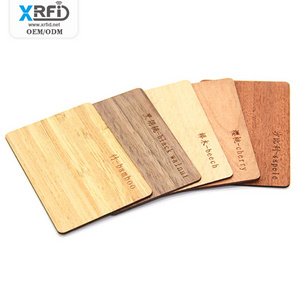 Black Cards Blank Laser Engraving 13.56mhz Bamboo RFID NFC Wooden Hotel Key Card Wood Business NFC Card