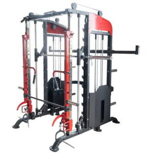 multi function  cable crossover power rack smith machine Squat Rack 4 in 1  Smith Machine Jammer Arm Power Cage Squat Rack