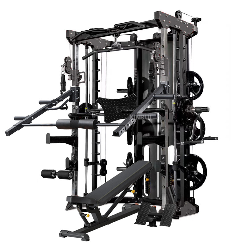 Xinrui best price jammer arm  multi-functional gym equipment trainer smith machine with weight stack