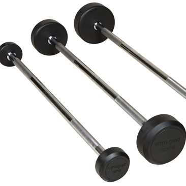 China gym machines supplier Fixed Straight Rubber Barbell BJ03