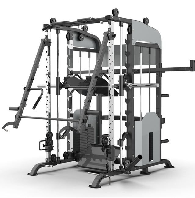 Commercial & Home Use Fitness Equipment  jammer arms Squat Rack Multi Functional 3d Smith Machine Power Rack