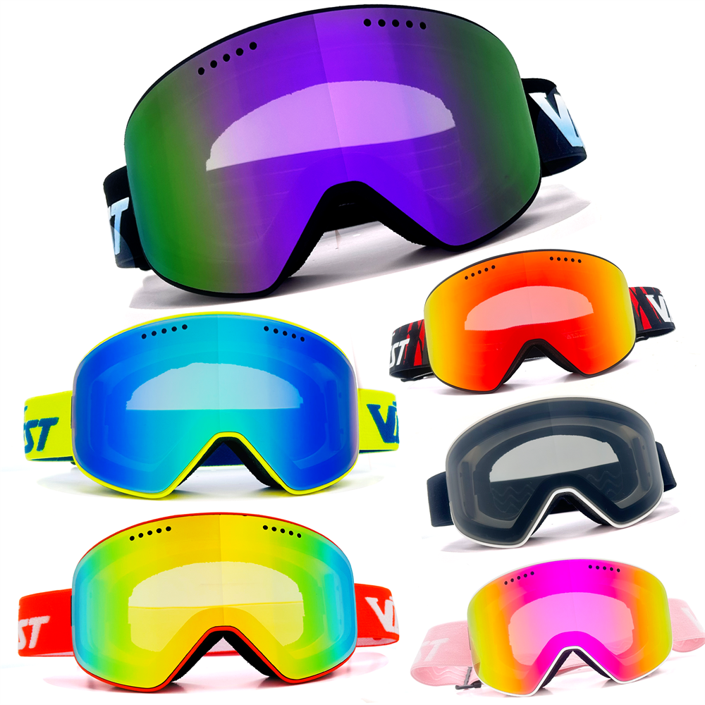 Low MOQ For Custom Brand Logo Snow Goggles Ski Glasses Anti Fog UV400 Protection OTG Snowboard Goggles Manufacture