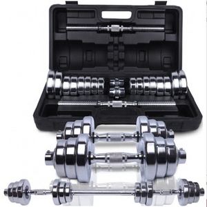 weightlifting fitness adjustable dumbbell 40 kg barbell chrome dumbbell set