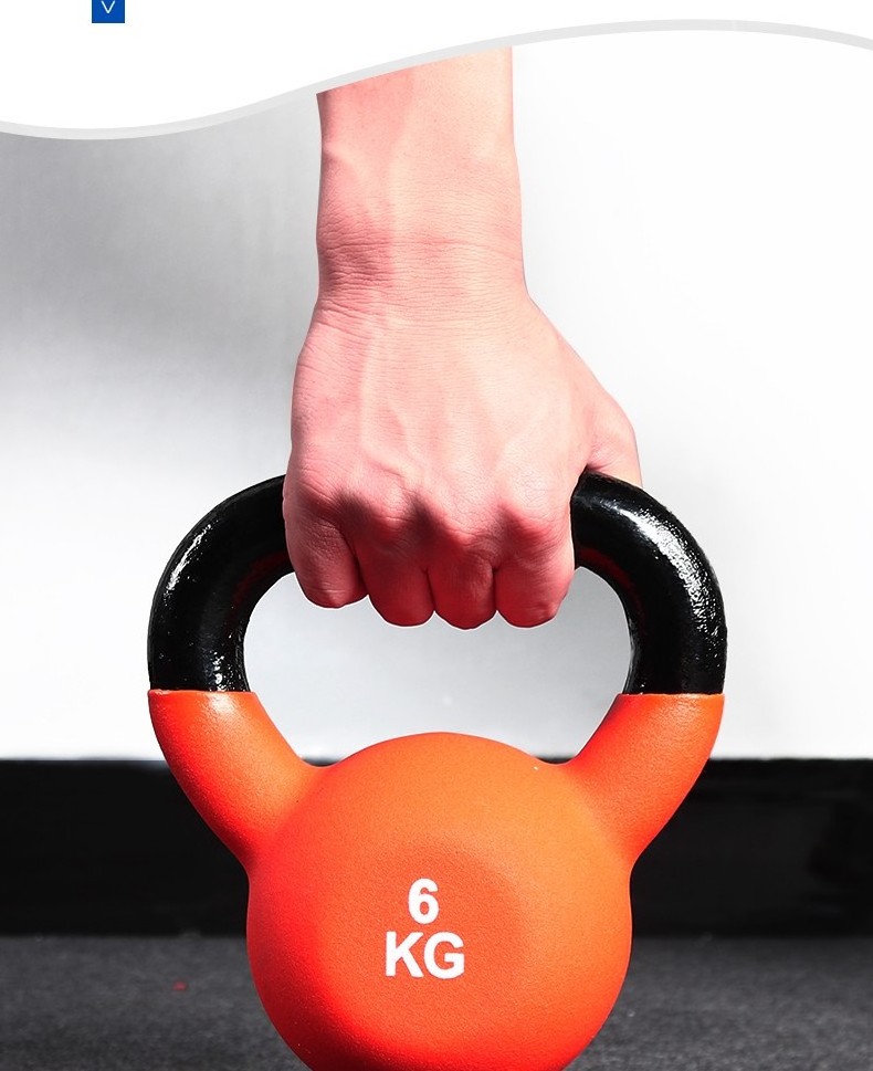 Wholesale kettle bell China cheap price 8kg 10kg cast iron vinyl kettlebell