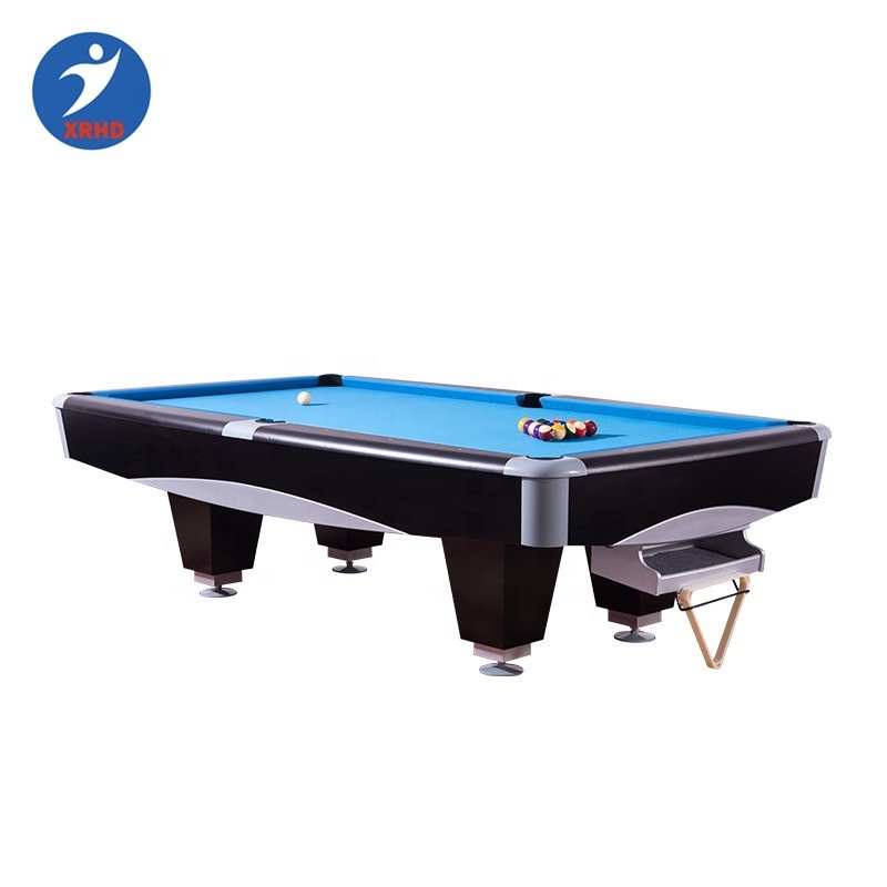 Multi function snooker billiard slate top solid wood frame 8 ball pool table size