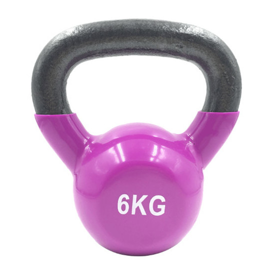 Wholesale kettle bell China cheap price 8kg 10kg cast iron vinyl kettlebell