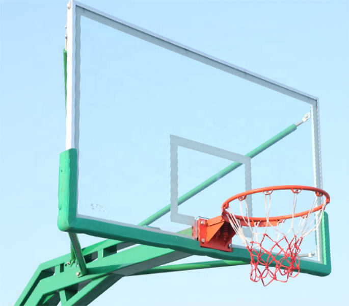 Standard size fiberglass 12mm hoop board tempered basketball polycarbonate backboard