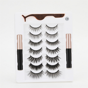 Wholesale Private Label Vendor Glamnetic Premium Bulk Extension Mink No Glue Eyeliner Suit Magnetic Eyelash With Eyeliner