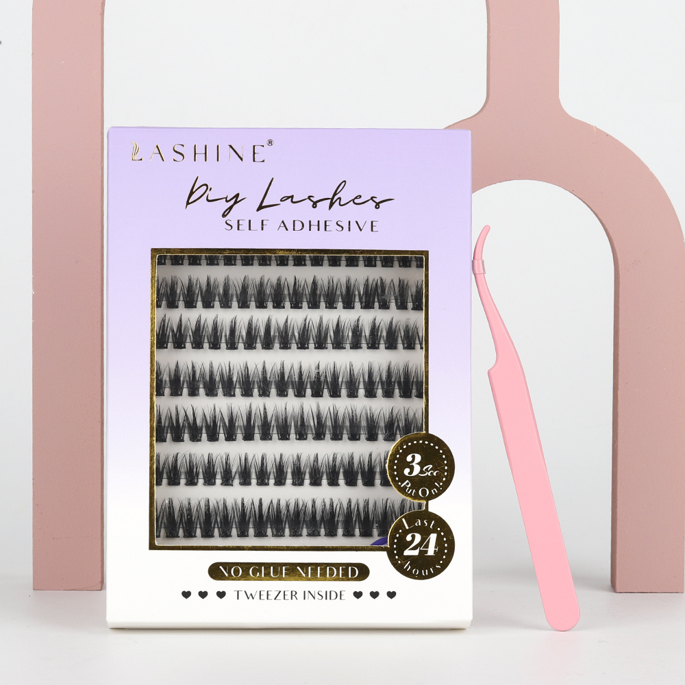 SP EYELASH No Glue Needed Self Adhesive Cluster Lash No Glue Need Diy Adhesive Cluster Lashes Extension Kits