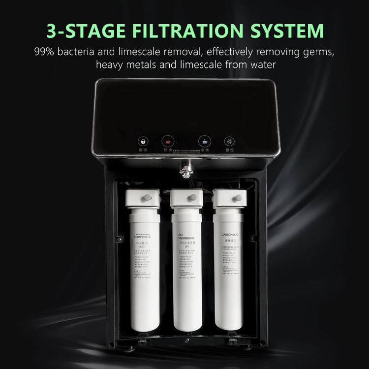 High quality hot cold water reverse osmosis desktop water dispenser and purifier