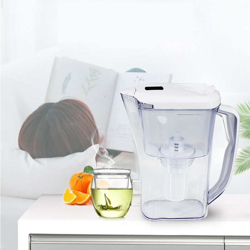 FLN Large 10 cup water filter pitcher for home kettle hydrogen mineral pot jug alkaline water filter pitcher