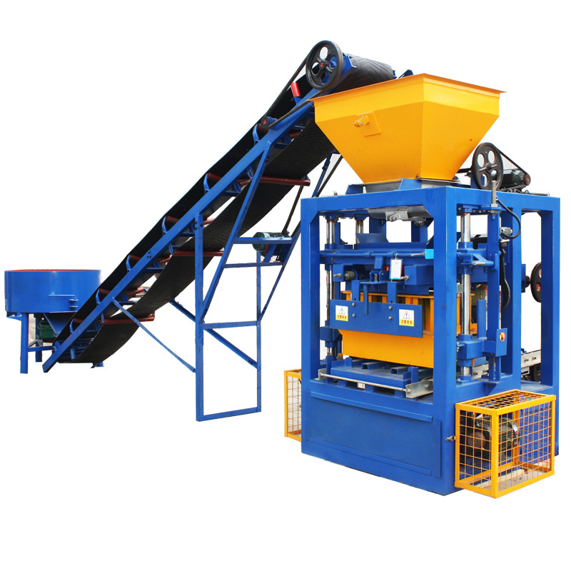 brick maker semi automatic machines hollow bricks machine maker QT4-24 cement block making machine sale in ethiopia