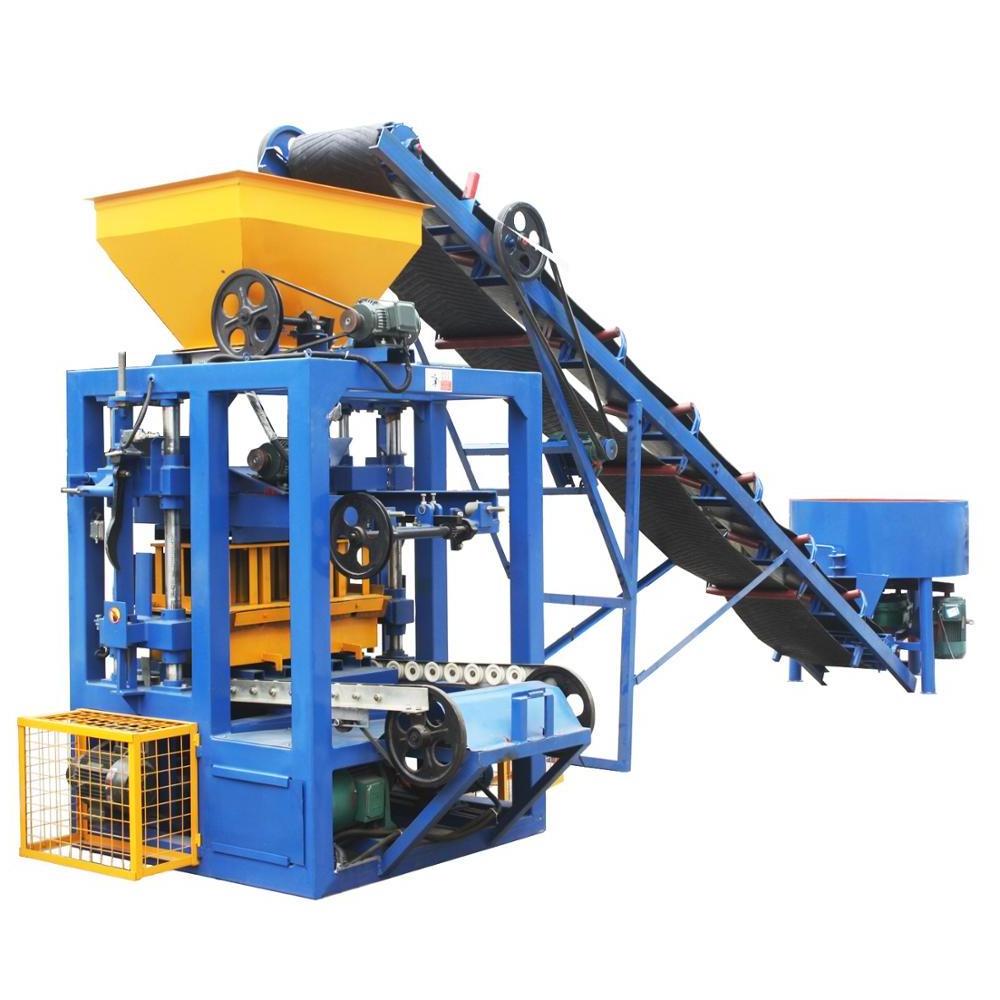 portable pondeuse parpaings brick making machine QT4-24 electric block moulding machine