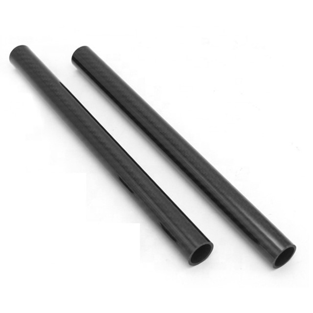 Carbon Fiber 22mm Handlebar Rods with end caps Motorcycle RACING carbon ...